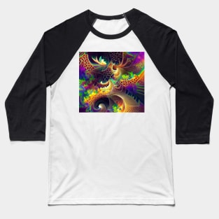 Psychedelic Fractal Baseball T-Shirt